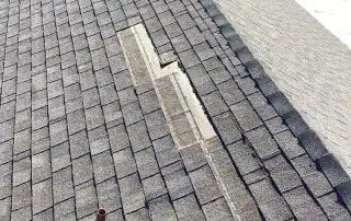 Modern shingle design installed on a Los Angeles rooftop.