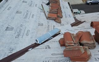 roof repair in progress