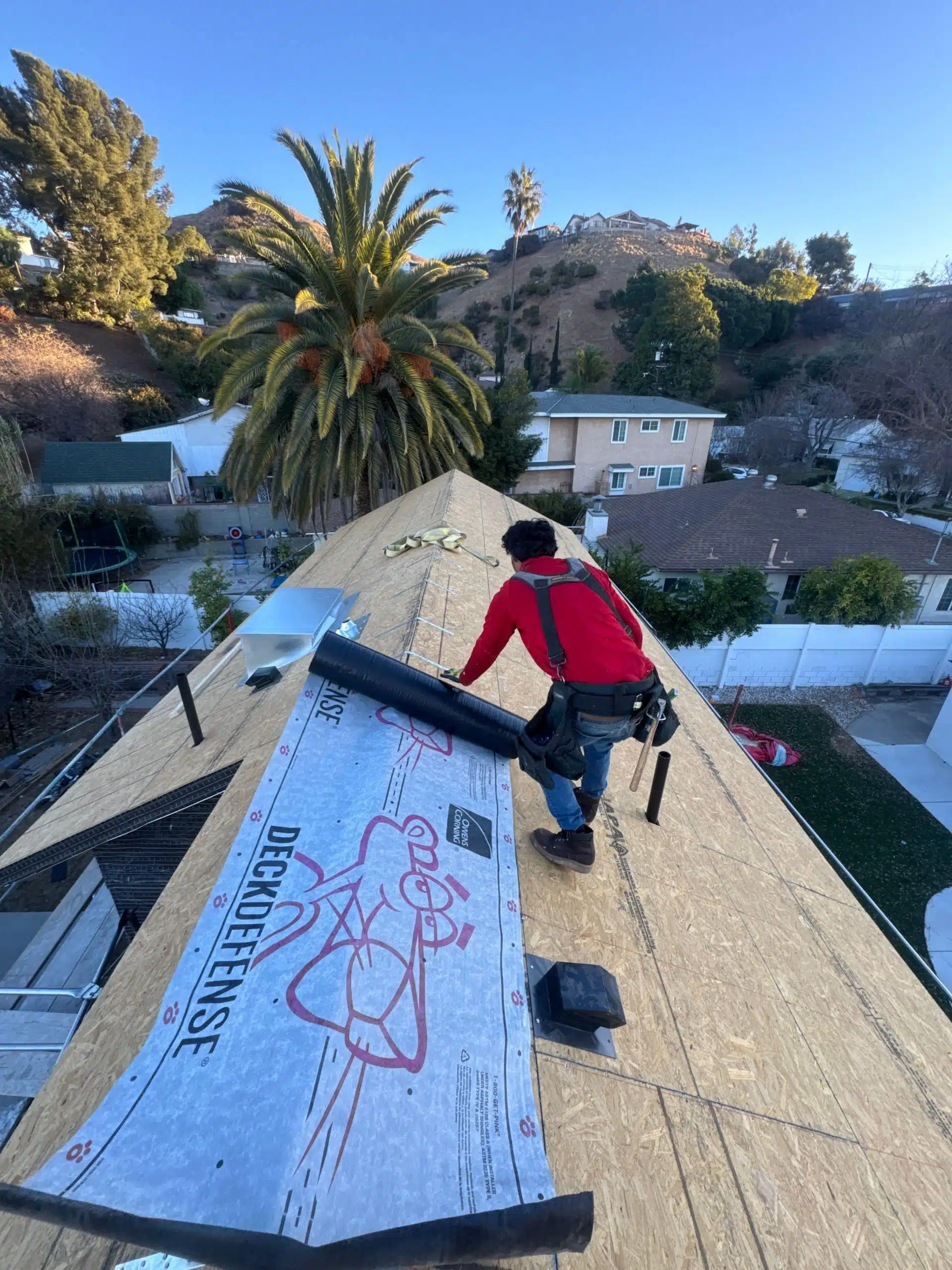 underlayment in process