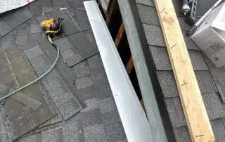 Installing new flashing