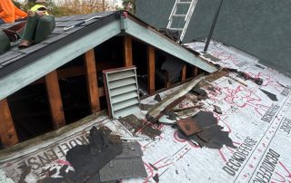Removal of old damaged underlayment