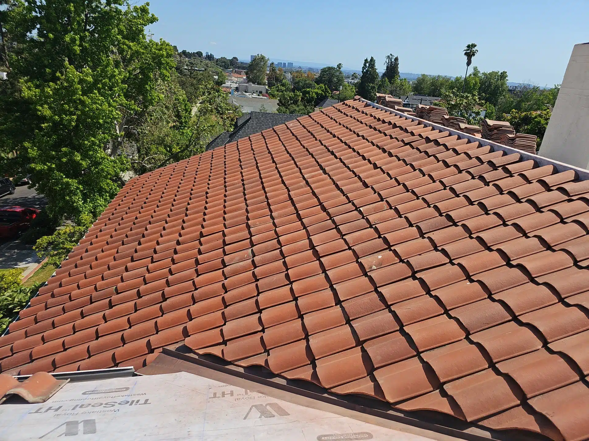 red tile roof overview project