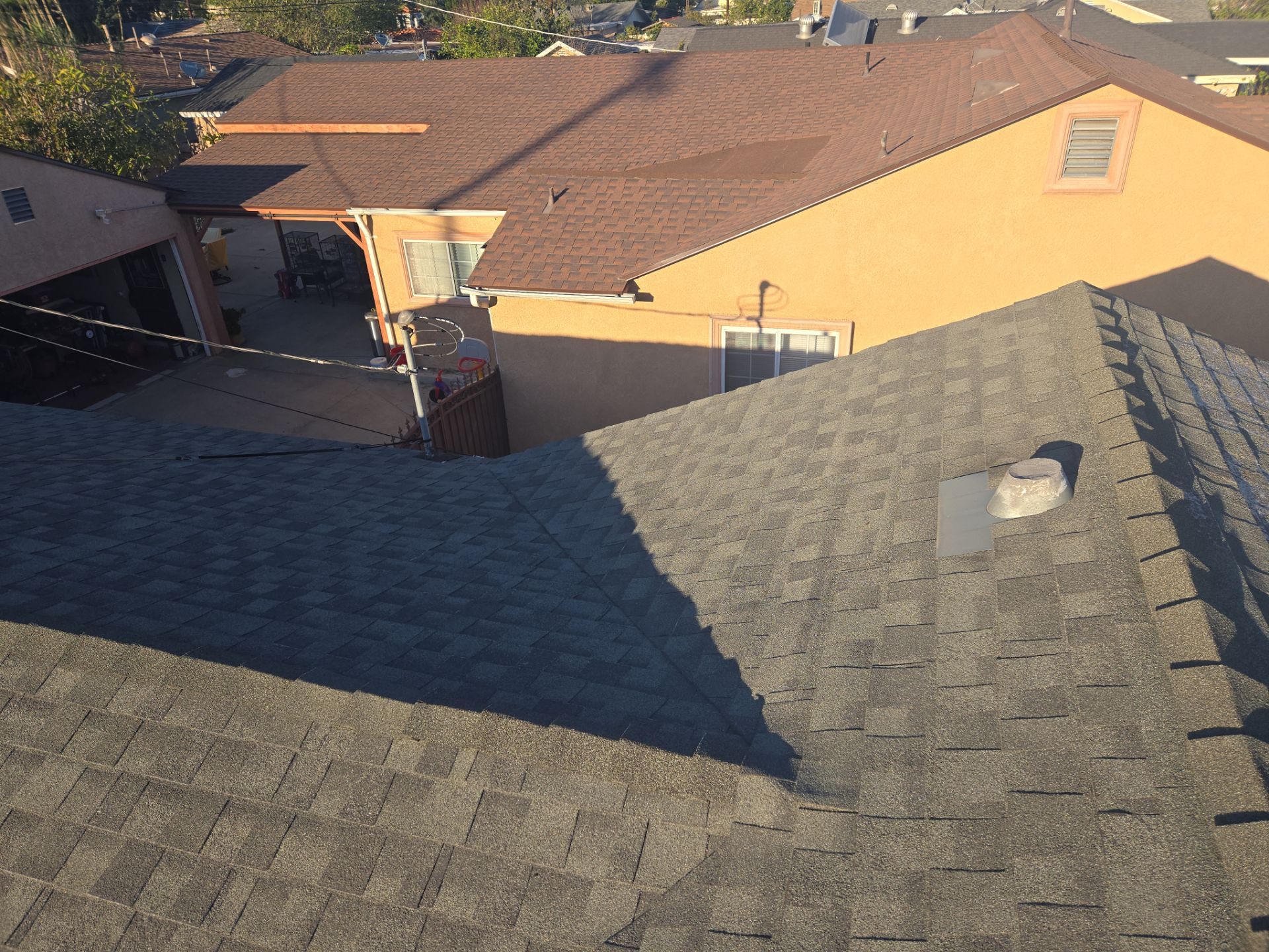 completed shingle replacement