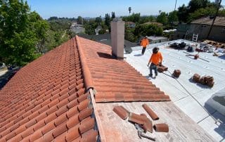 removal of red clay tiles