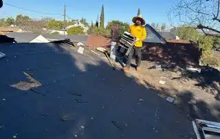 Inspecting the old underlayment