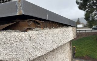 Chimney flashing worn