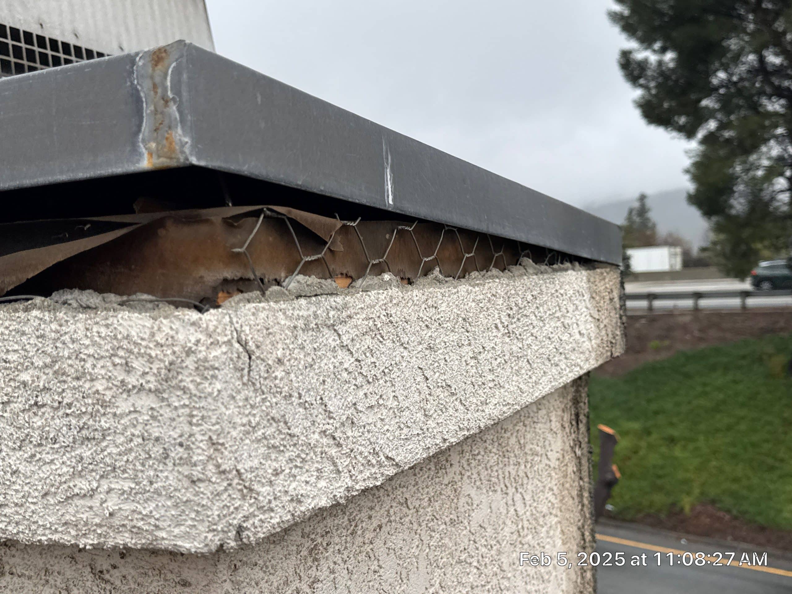 Chimney flashing worn