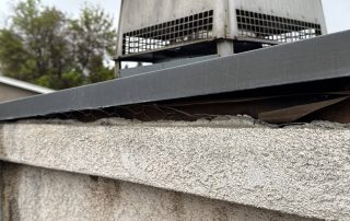 Chimney flashing non existance