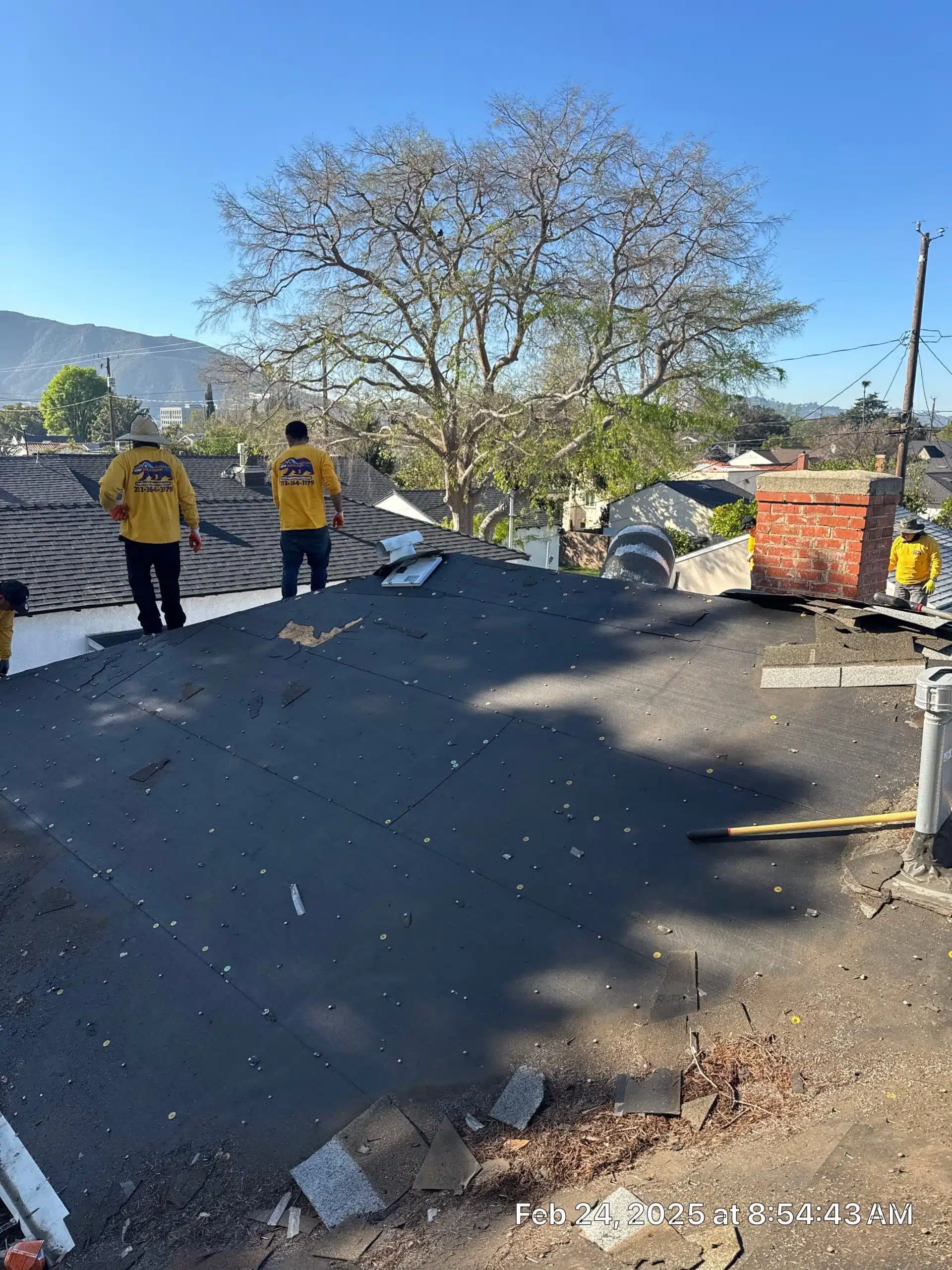 Old shingles removed