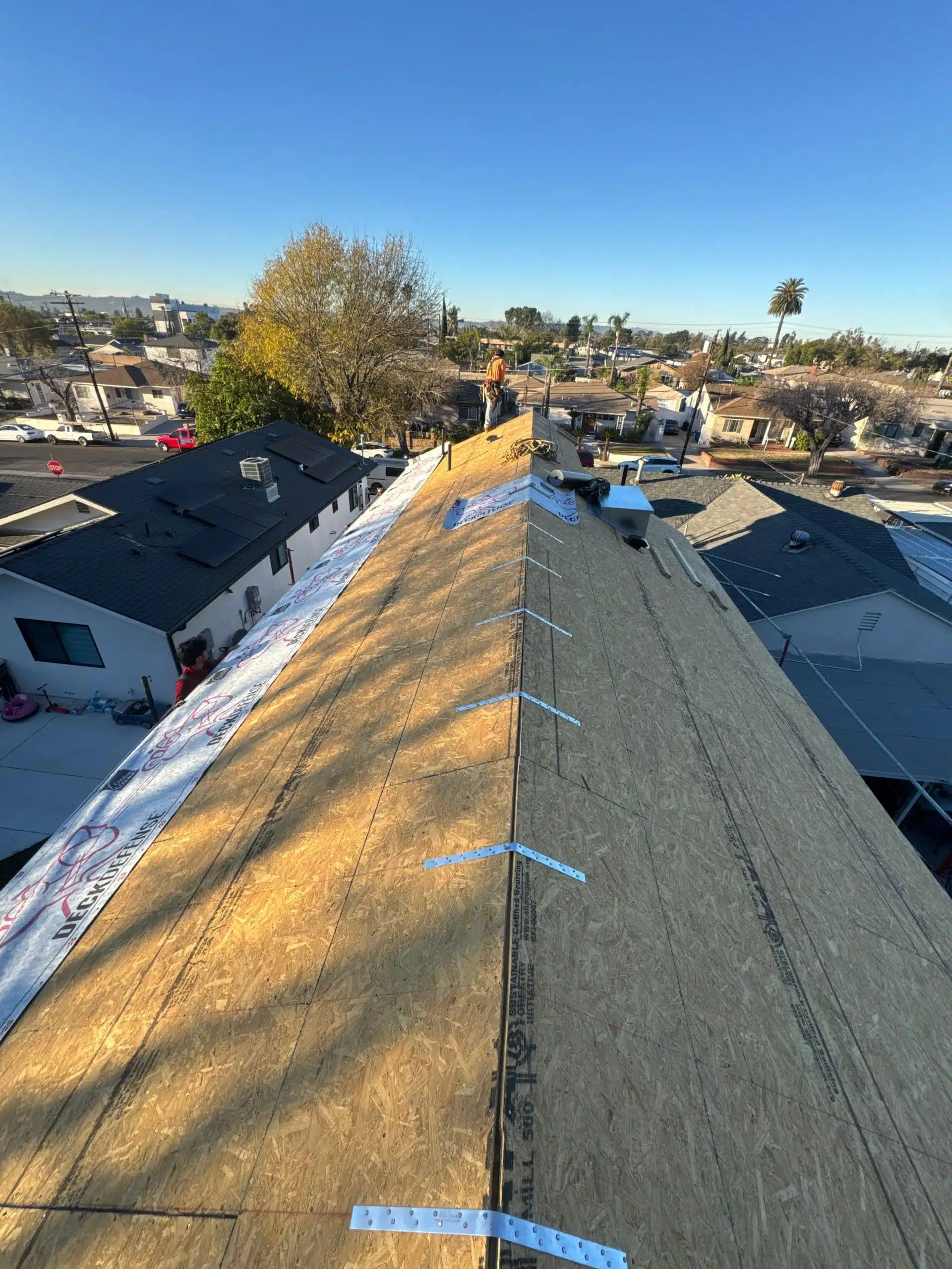 underlayment going on decking boards