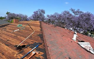 roof deck replacement,roof tear-off Los Angeles,shingle roof repair,Los Angeles roofer,water-damaged decking