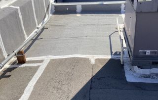 Industrial rooftop air conditioning unit setup