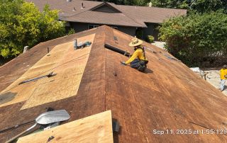 4-Sep 11 2025 01_55pm-cX1q Roofers working on plywood rooftop installation.
