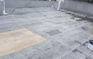 15-Feb 17 2026 09_37am-9gXP Flat roof with repair patches and trees visible.