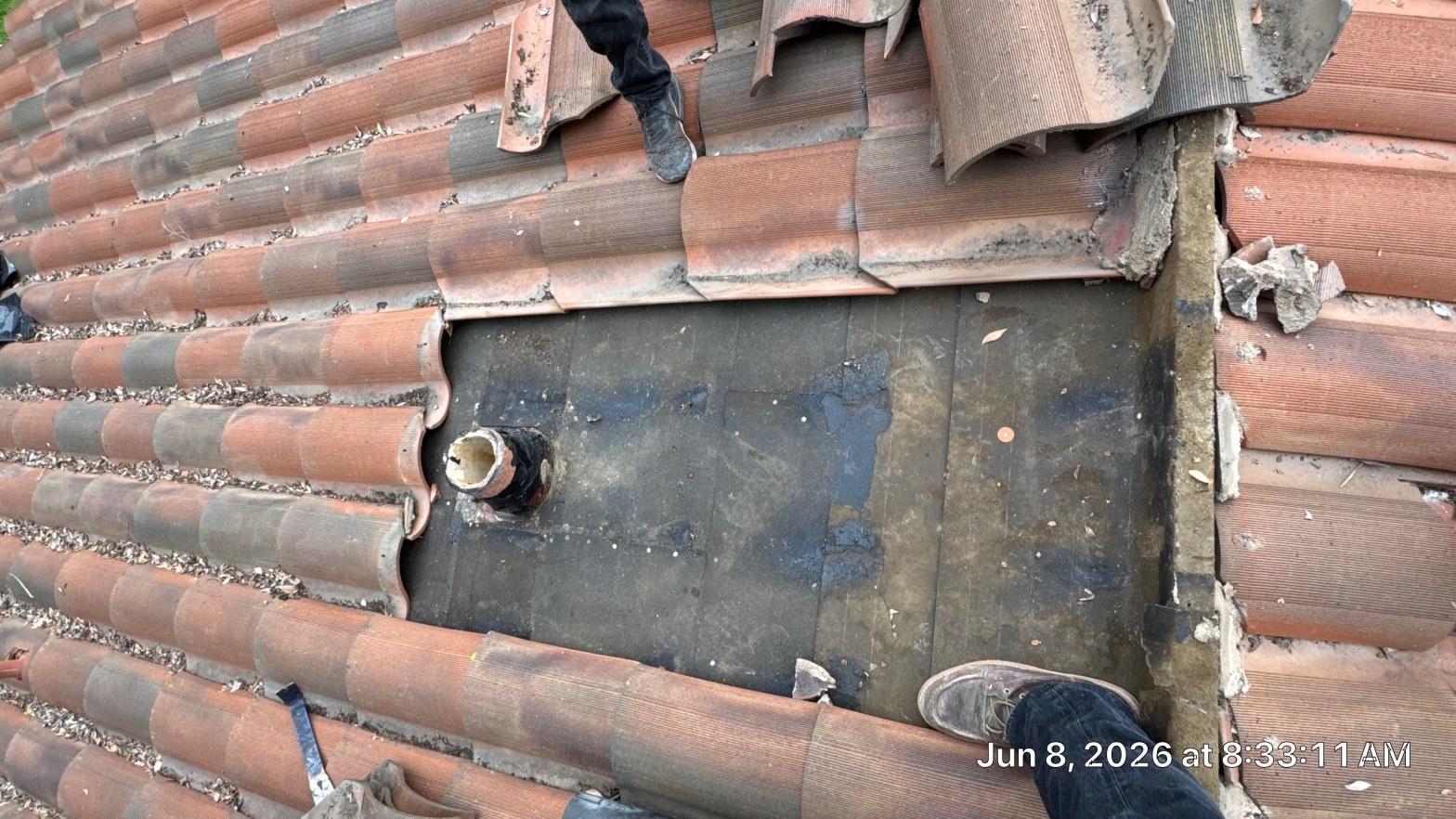A roof flashing treatment at Roof Repair & Construction Inc.