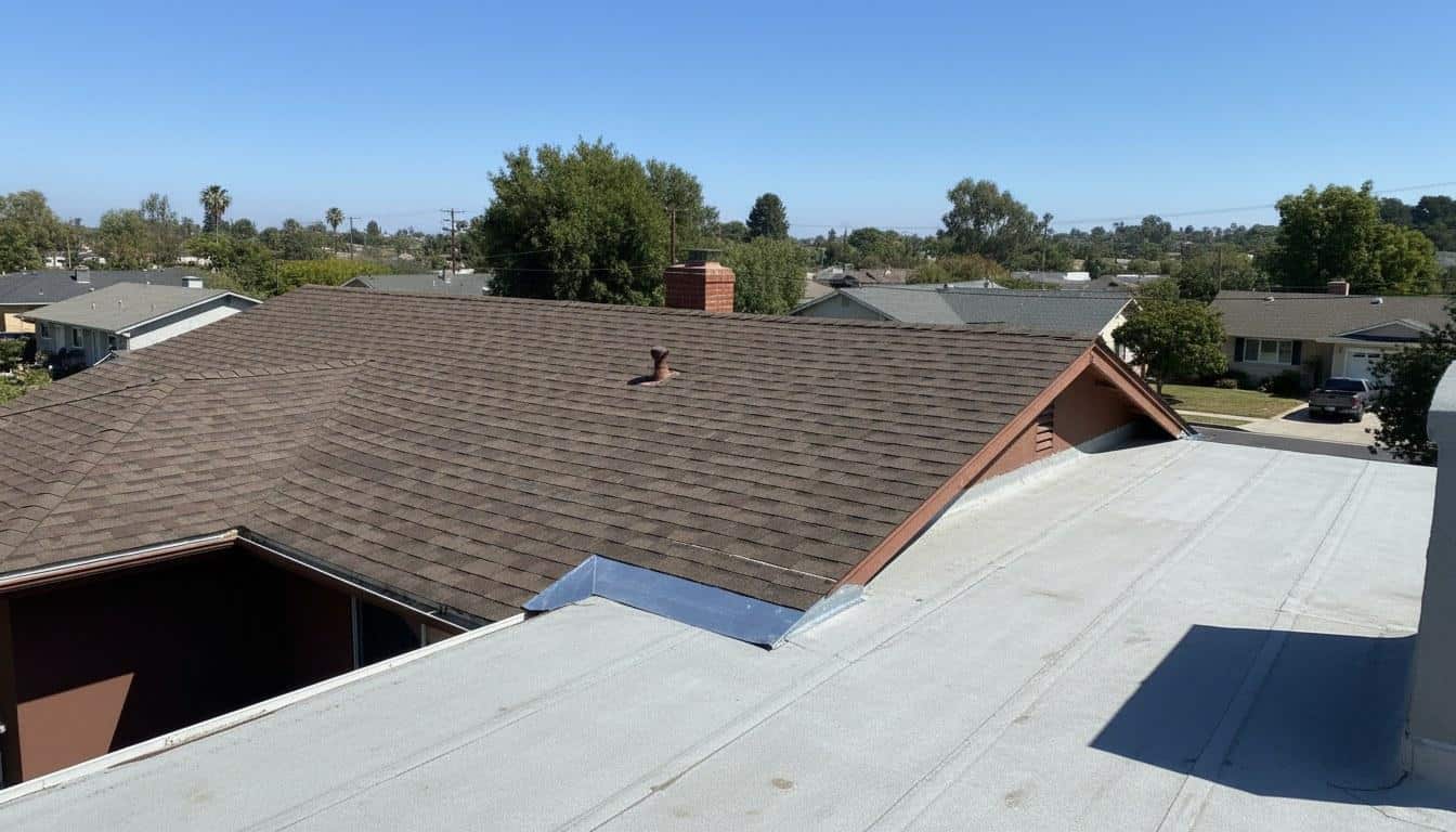 A roof flashing treatment at Roof Repair & Construction Inc.