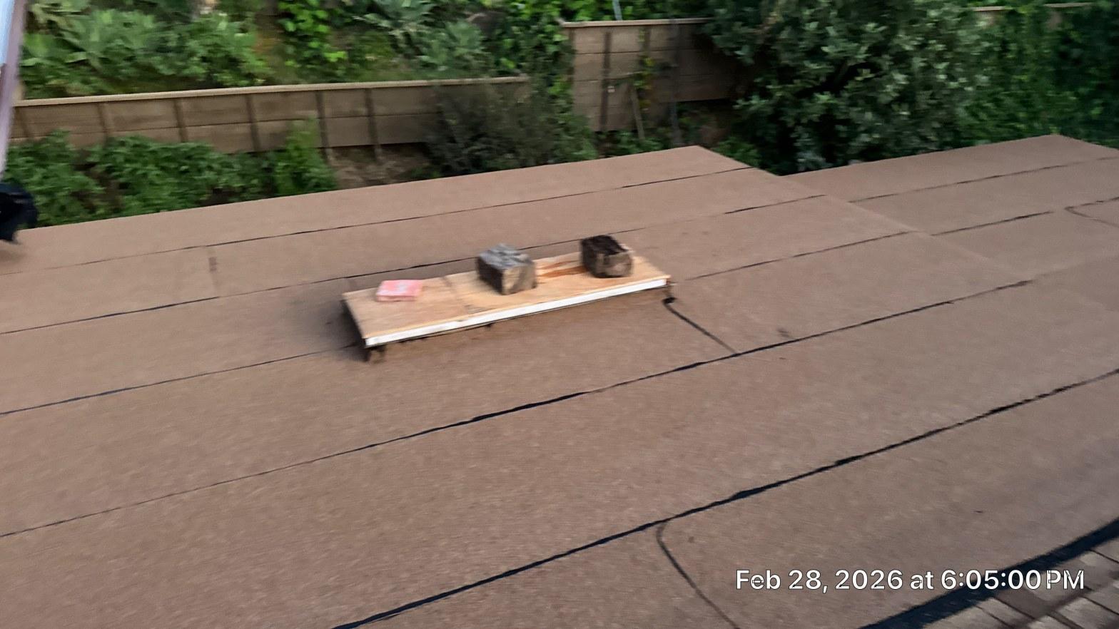 Completed flat roof repair work at Roof Repair & Construction Inc.