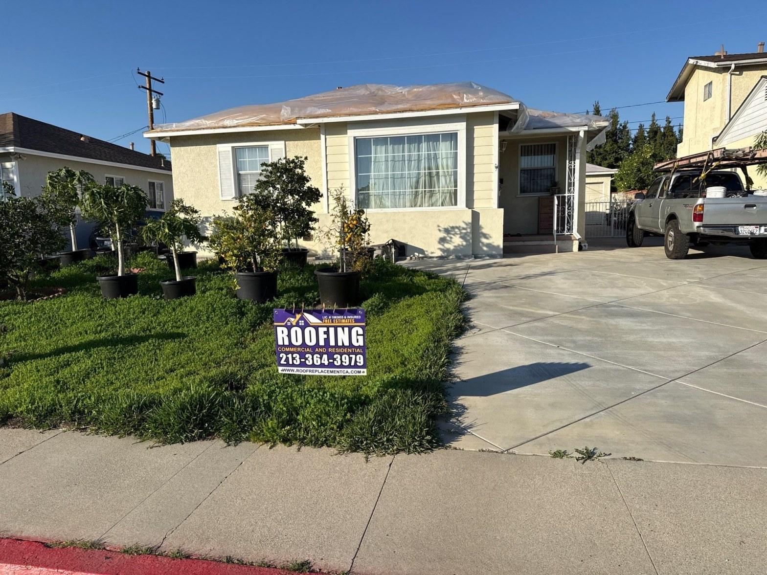Completed roof leak repair work at Roof Repair & Construction Inc.