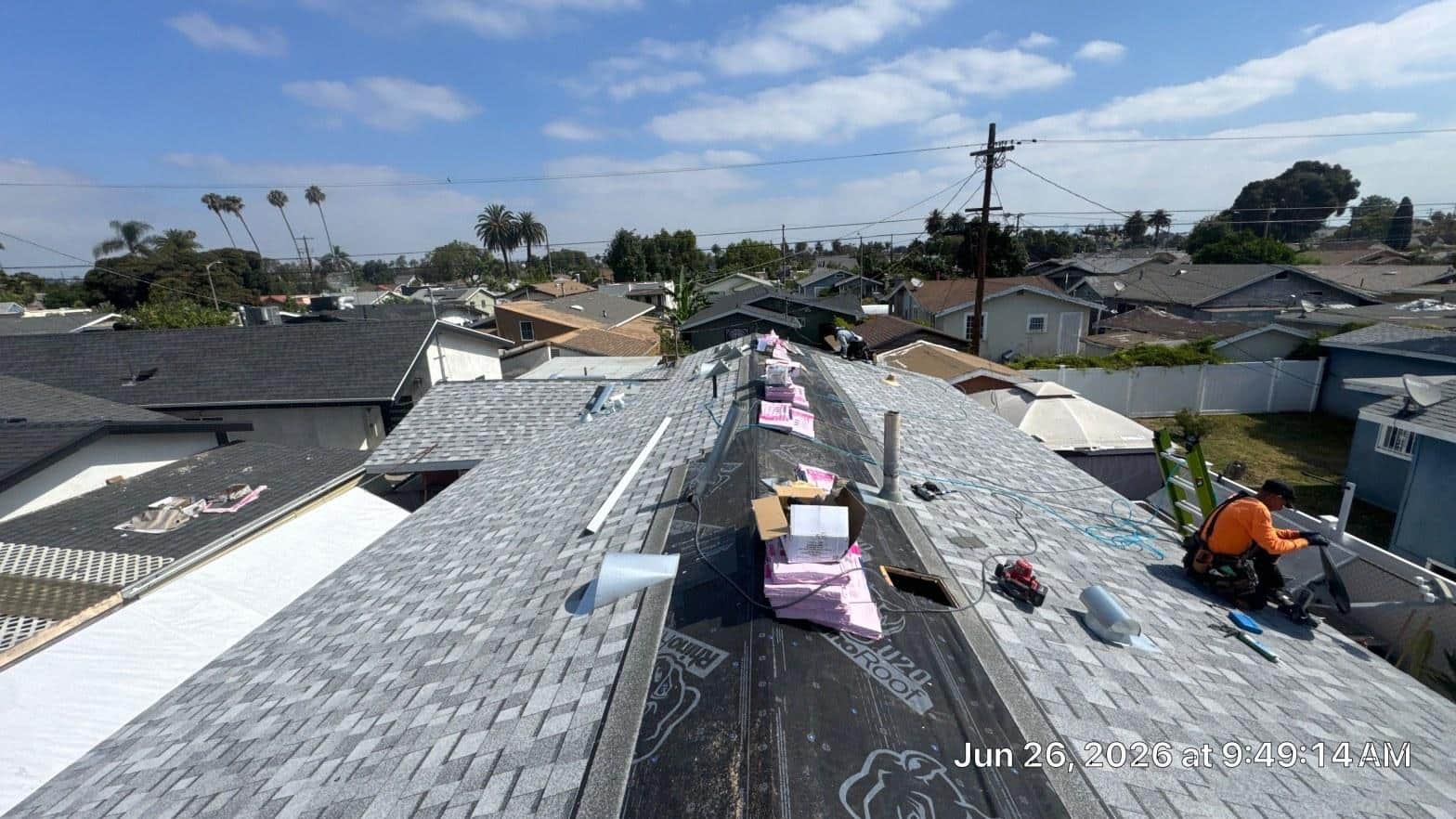 A roof flashing treatment at Roof Repair & Construction Inc.