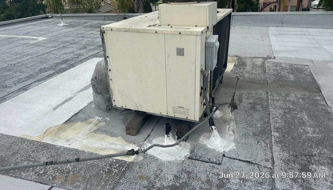 Completed emergency roof repair work at Roof Repair & Construction Inc.