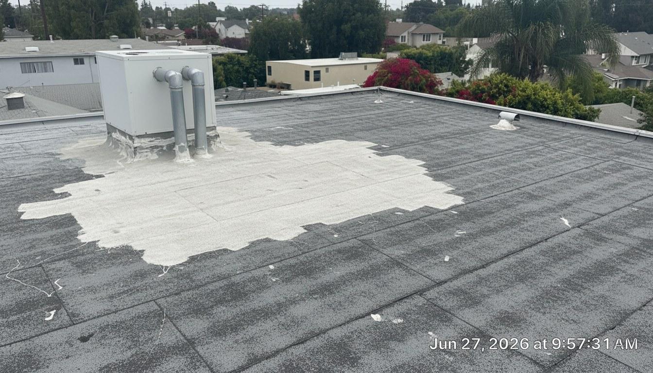 Completed emergency roof repair work at Roof Repair & Construction Inc.