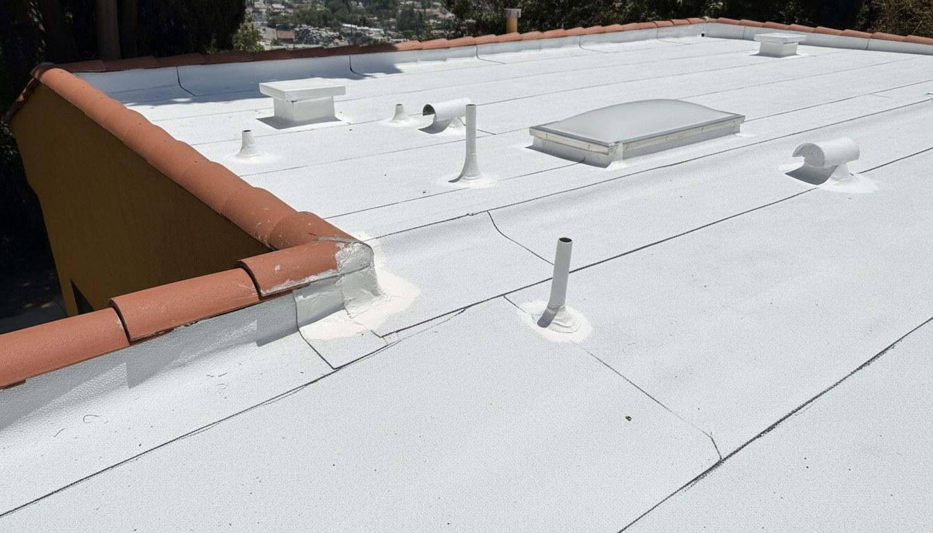 A roof flashing treatment at Roof Repair & Construction Inc.
