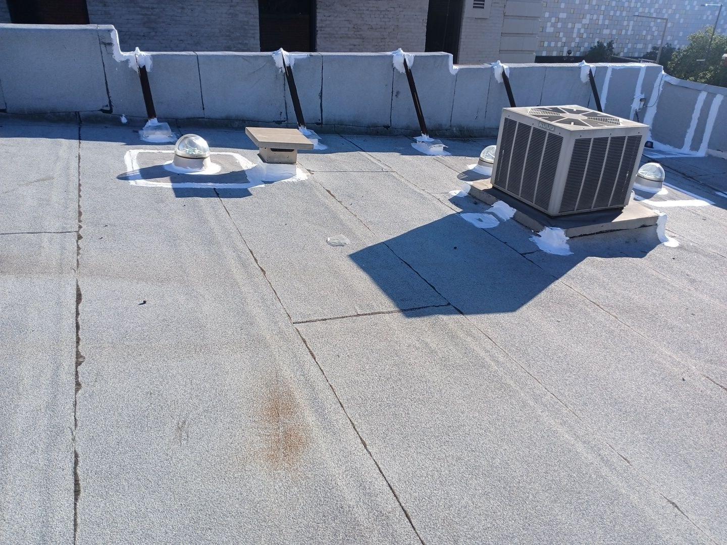 A roof flashing treatment at Roof Repair & Construction Inc.