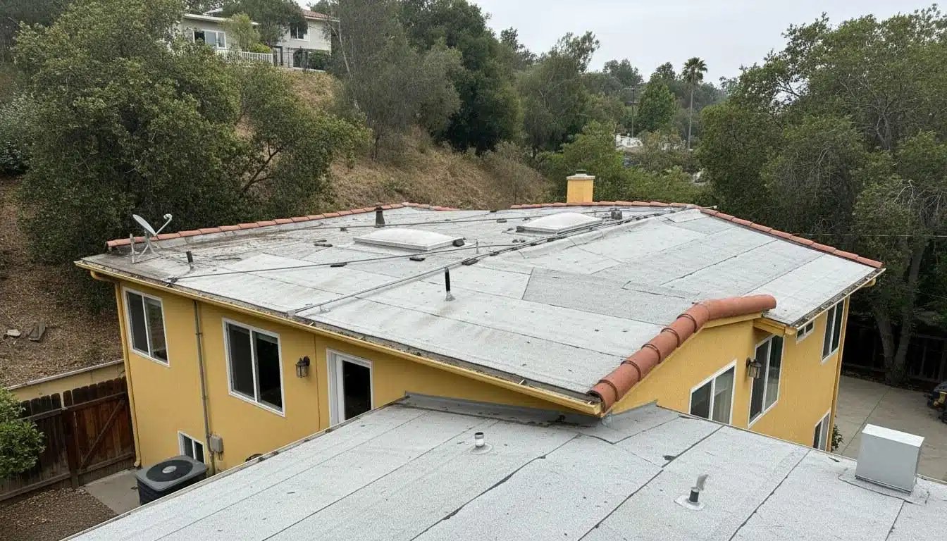Completed roof leak repair work at Roof Repair & Construction Inc.