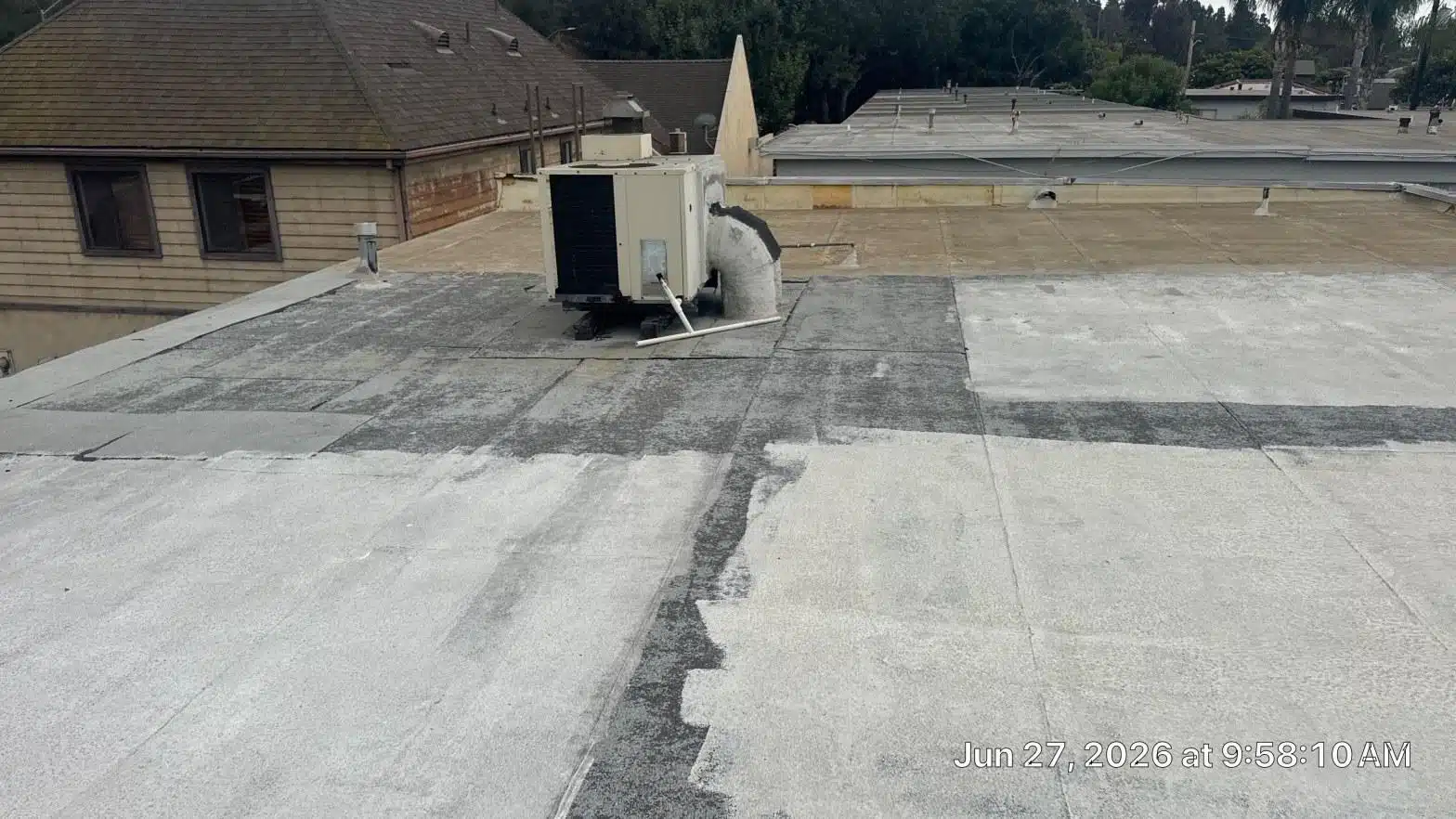 Completed commercial roof repair work at Roof Repair & Construction Inc.