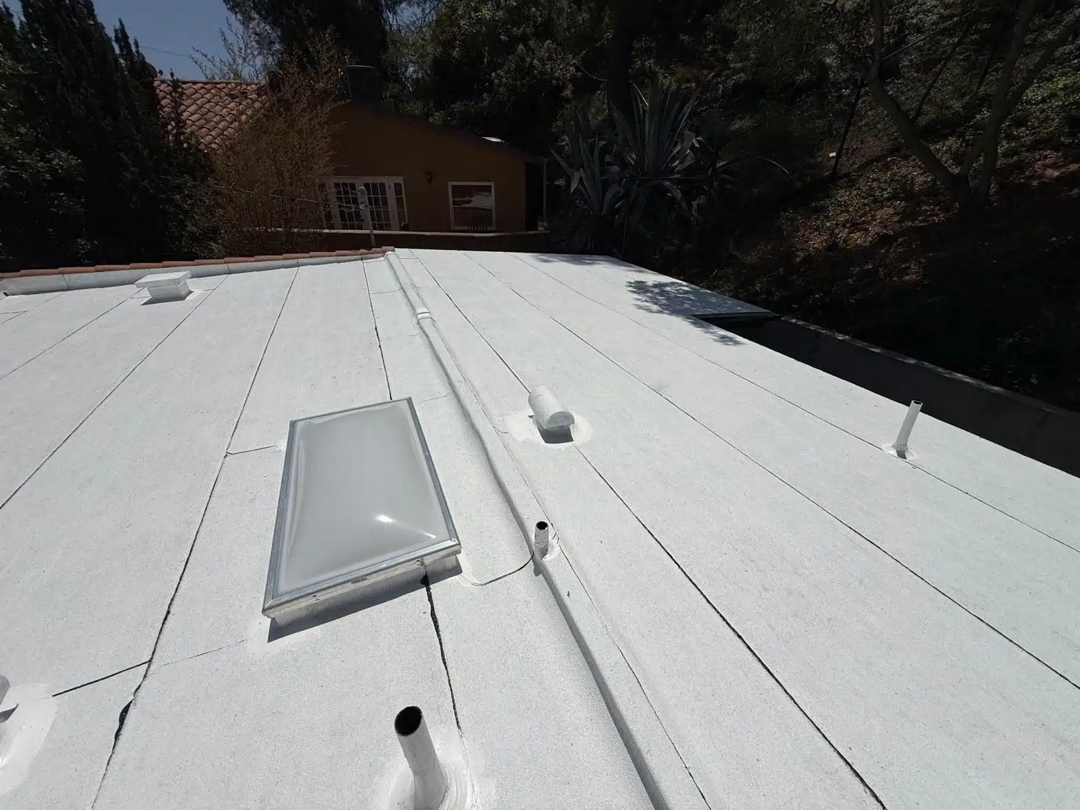Completed commercial roof repair work at Roof Repair & Construction Inc.