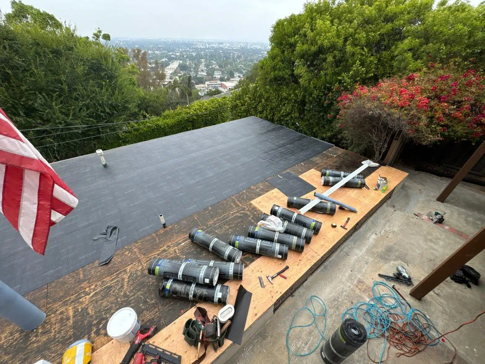Completed commercial roof repair work at Roof Repair & Construction Inc.