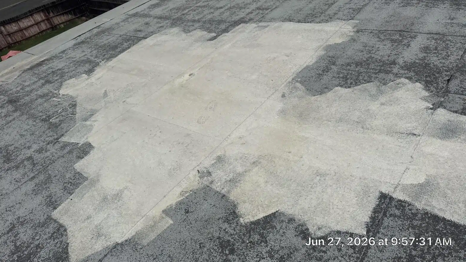 Completed flat roof repair work at Roof Repair & Construction Inc.