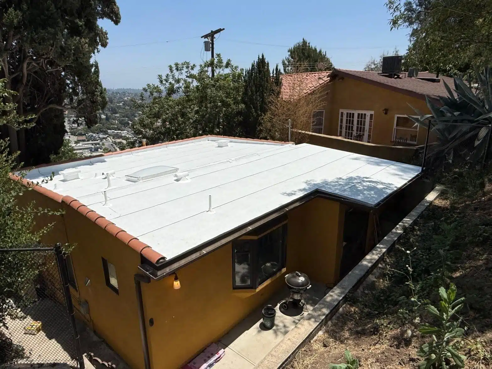Completed commercial roof repair work at Roof Repair & Construction Inc.