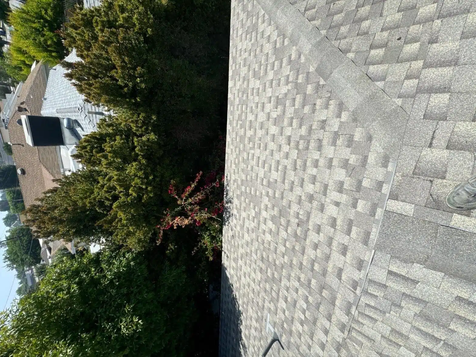Completed roof leak repair work at Roof Repair & Construction Inc.